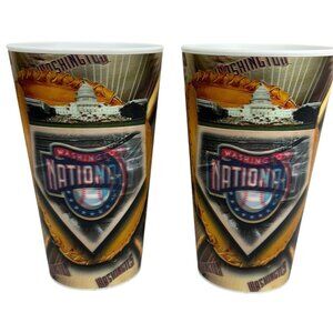SET 2 Capitol Cups Washington Nationals Plastic Lenticular Logo Spirit Tumblers